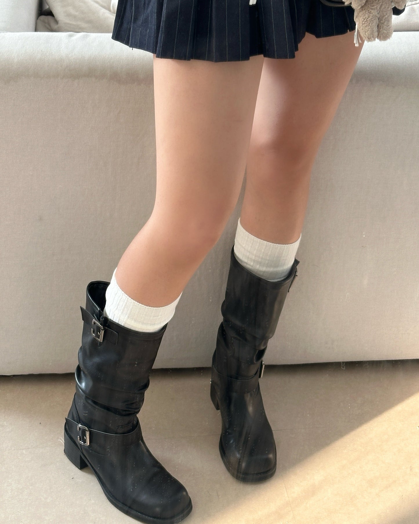 Pleated boots