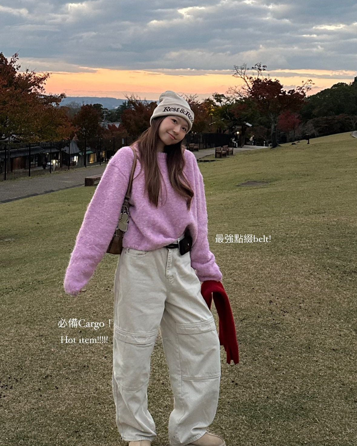 Colour mixing oversized sweater