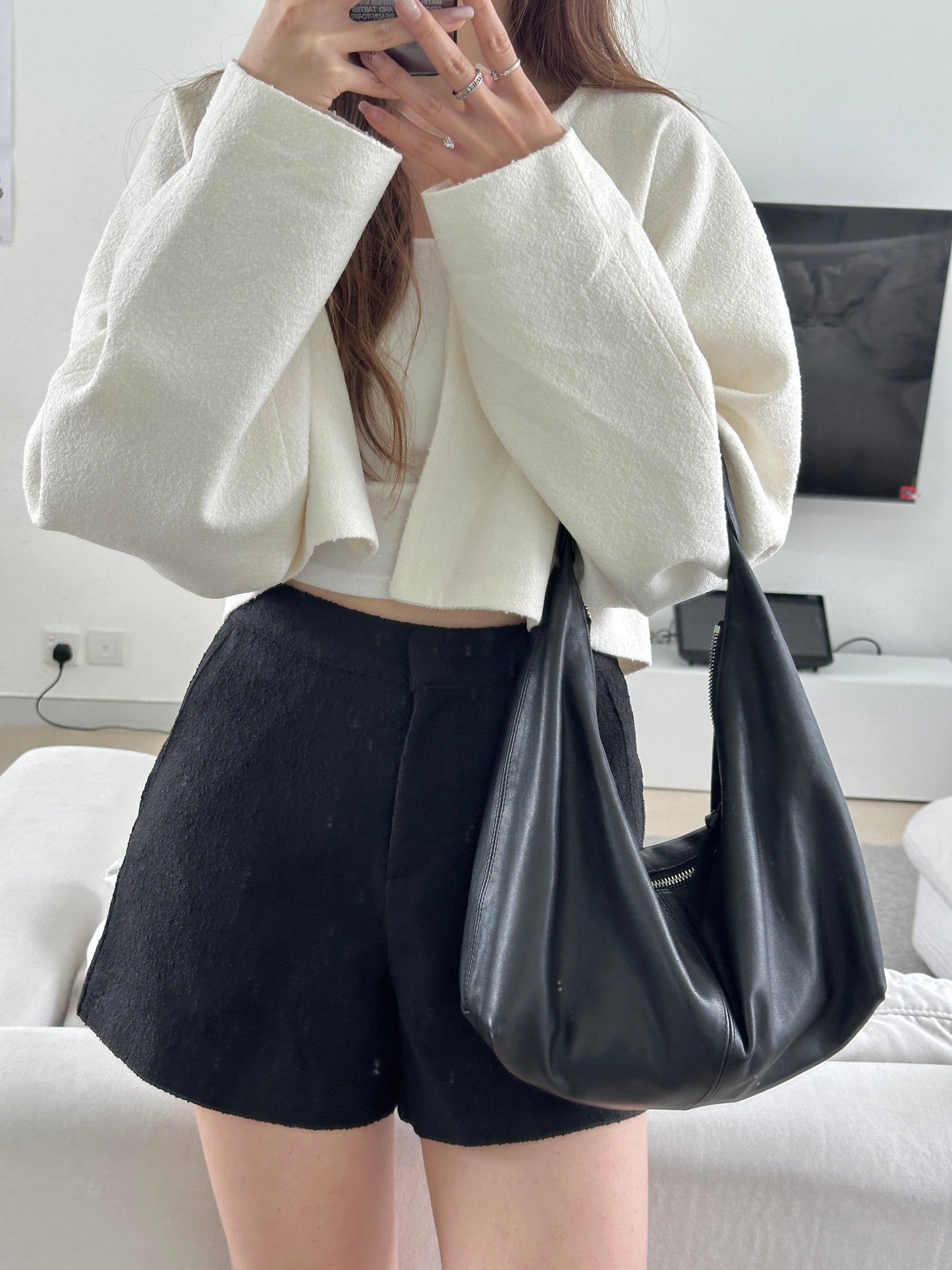 羊皮hobo bag
