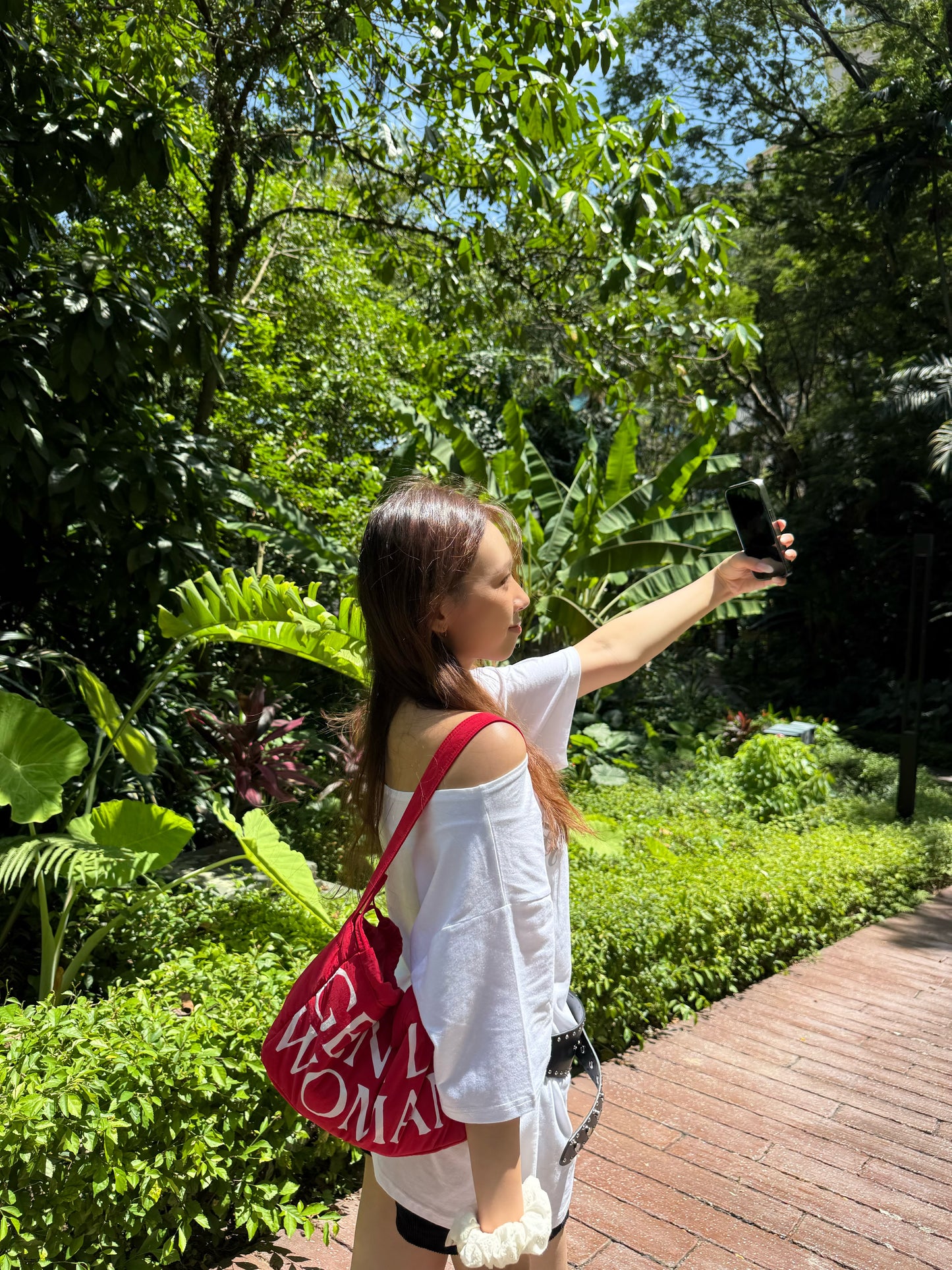 Oversized off shoulder tee