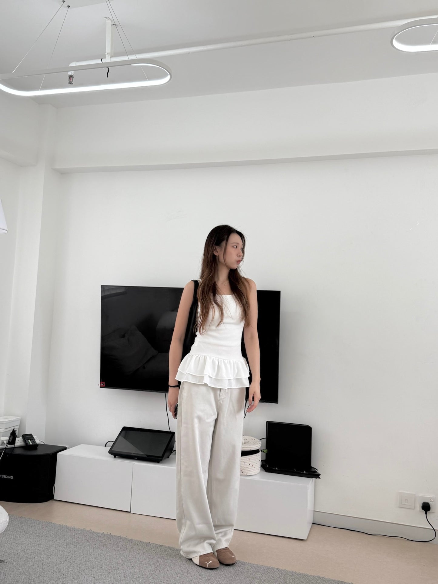 Waffle layered sleeveless