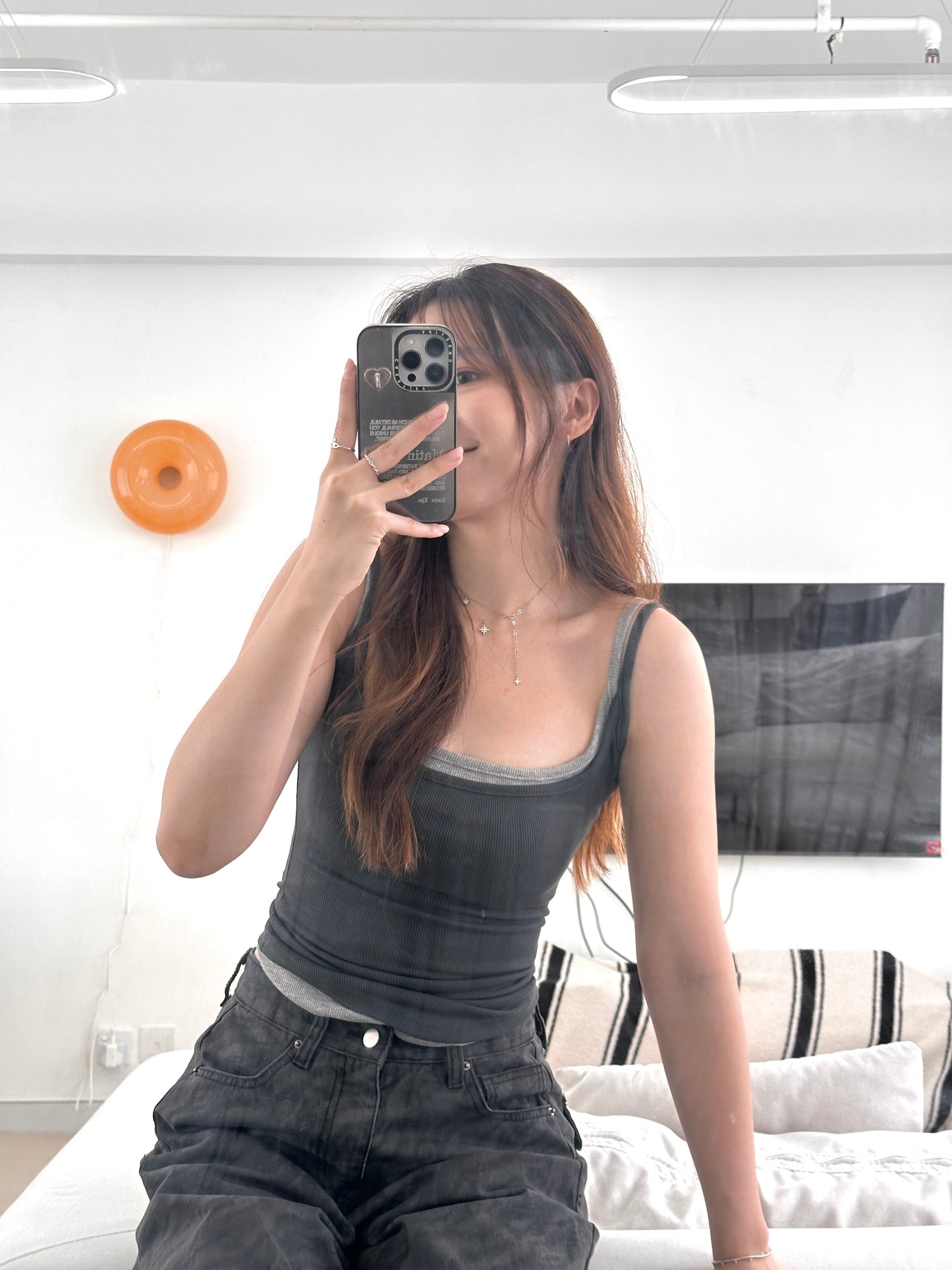 Scoop neck tank top