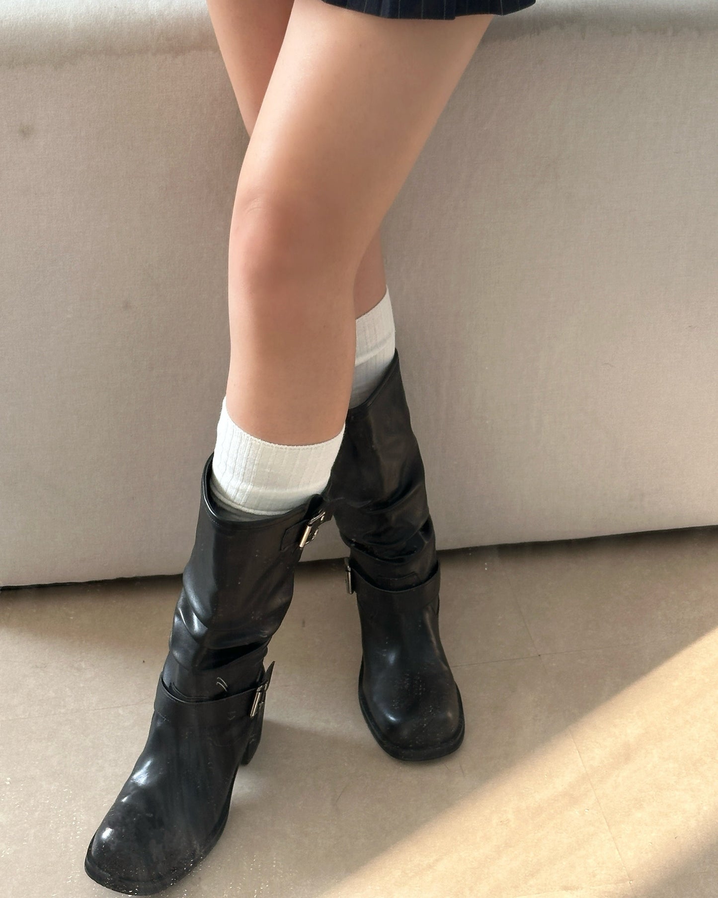 Pleated boots