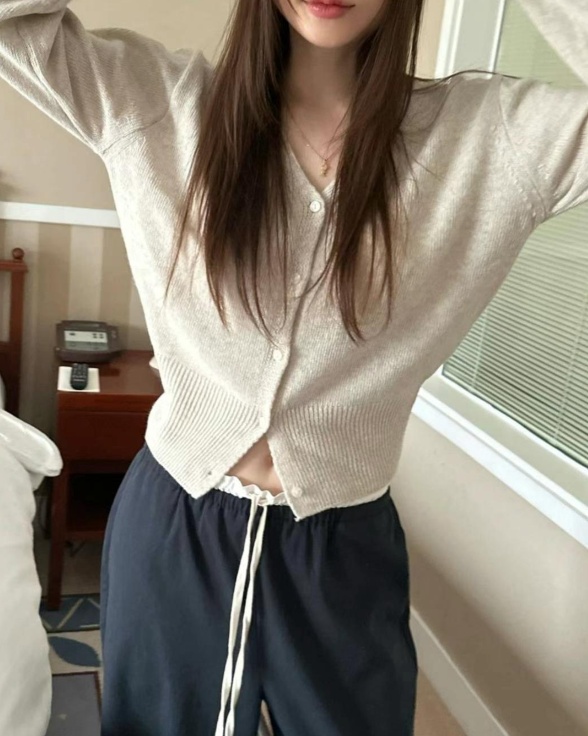V neck cardigan