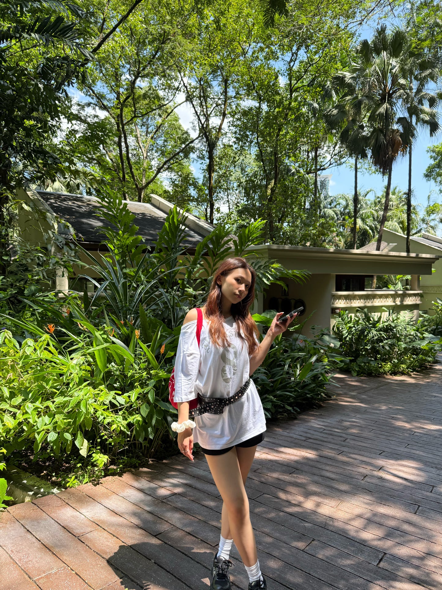 Oversized off shoulder tee