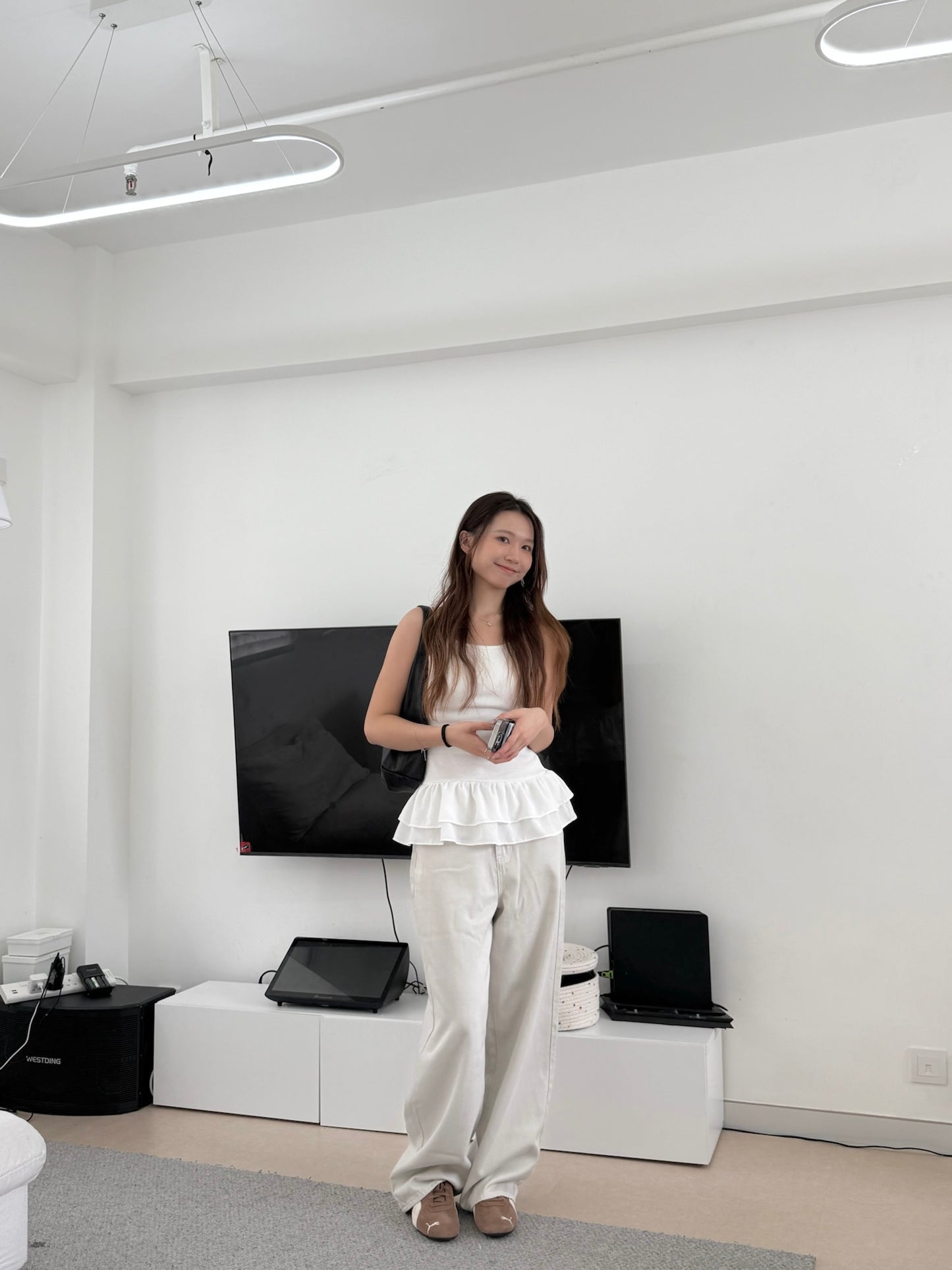 Waffle layered sleeveless