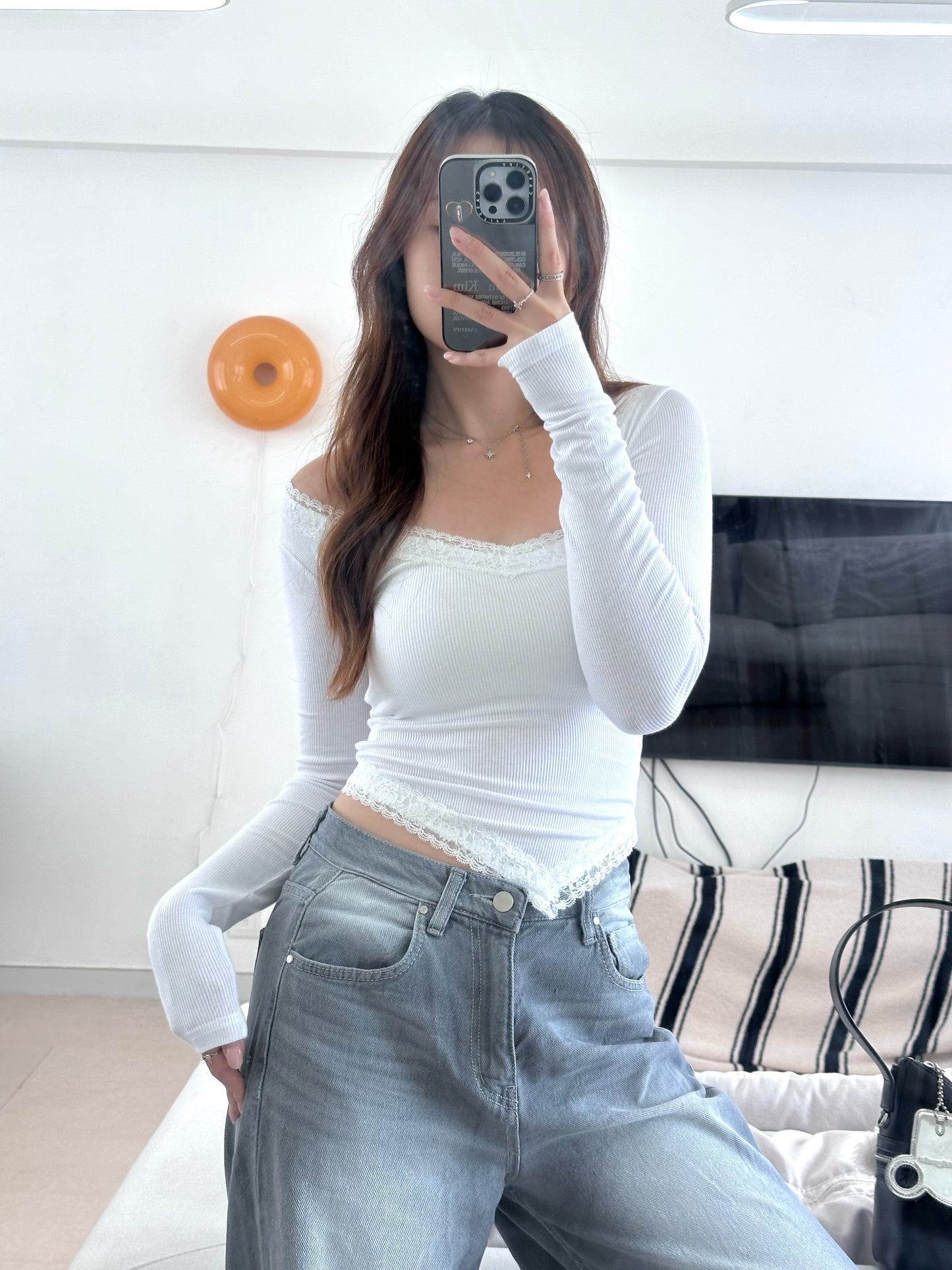 Arrow Point Lace Top