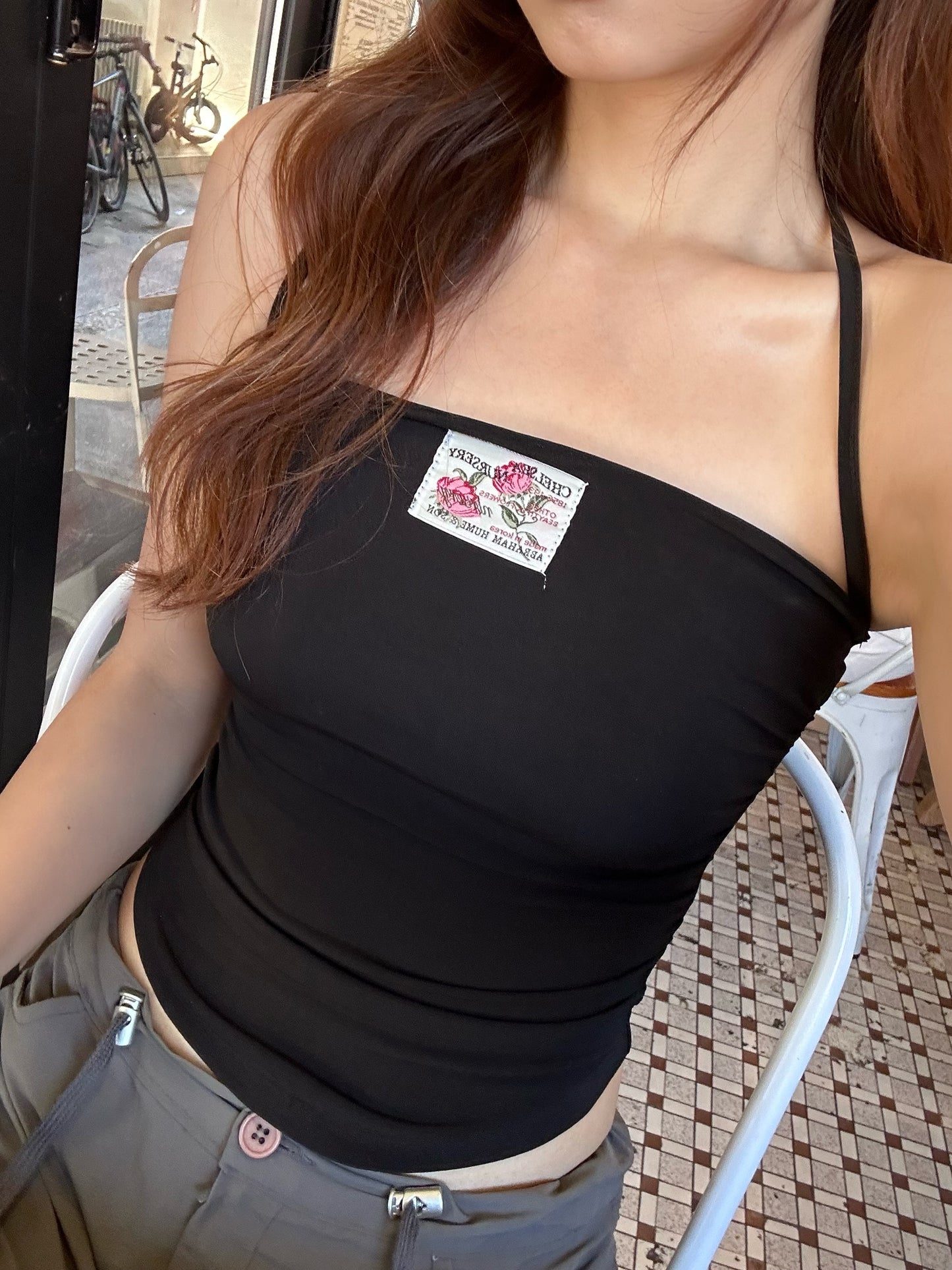 Rose padded sleeveless