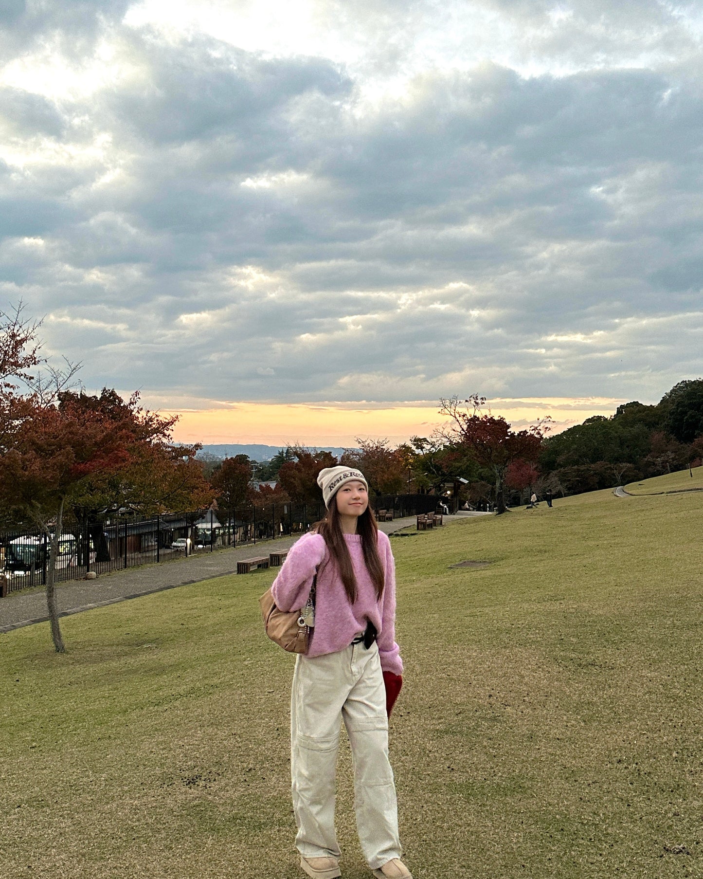 Colour mixing oversized sweater