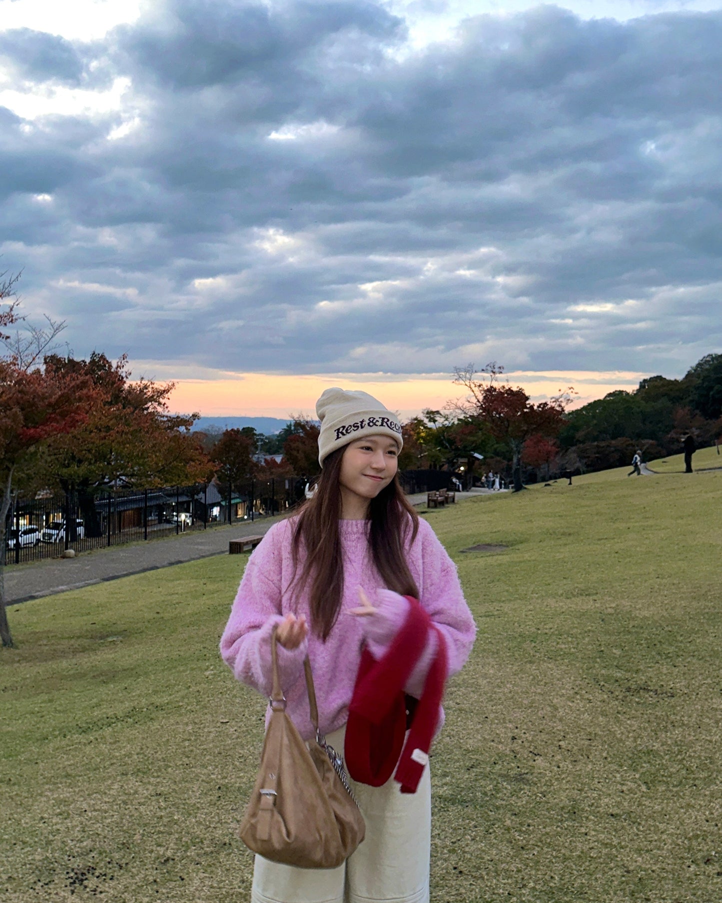 Colour mixing oversized sweater