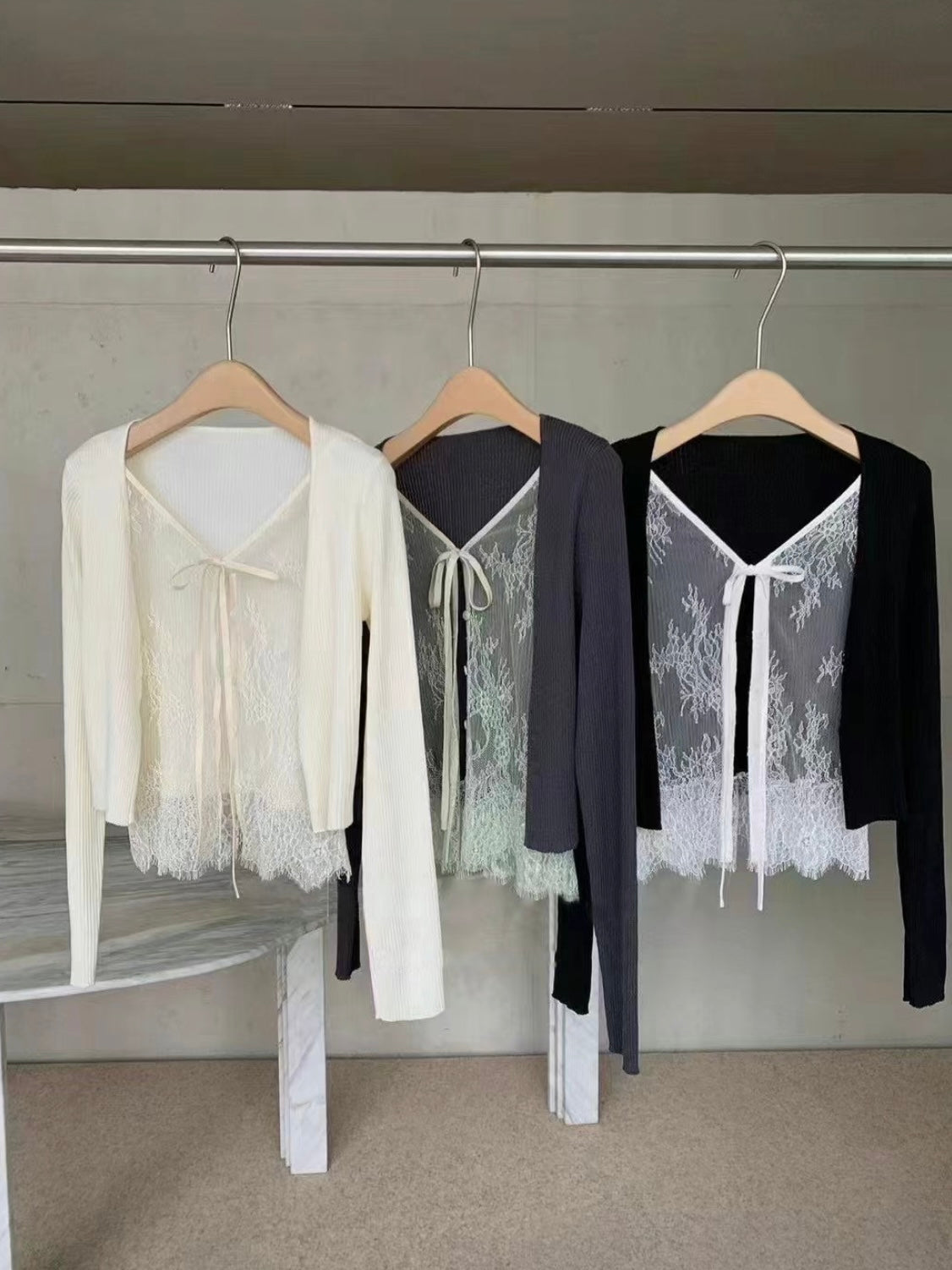 Lace layered top