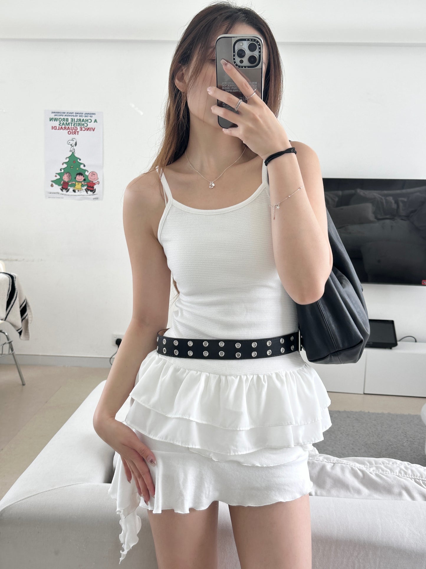 Waffle layered sleeveless