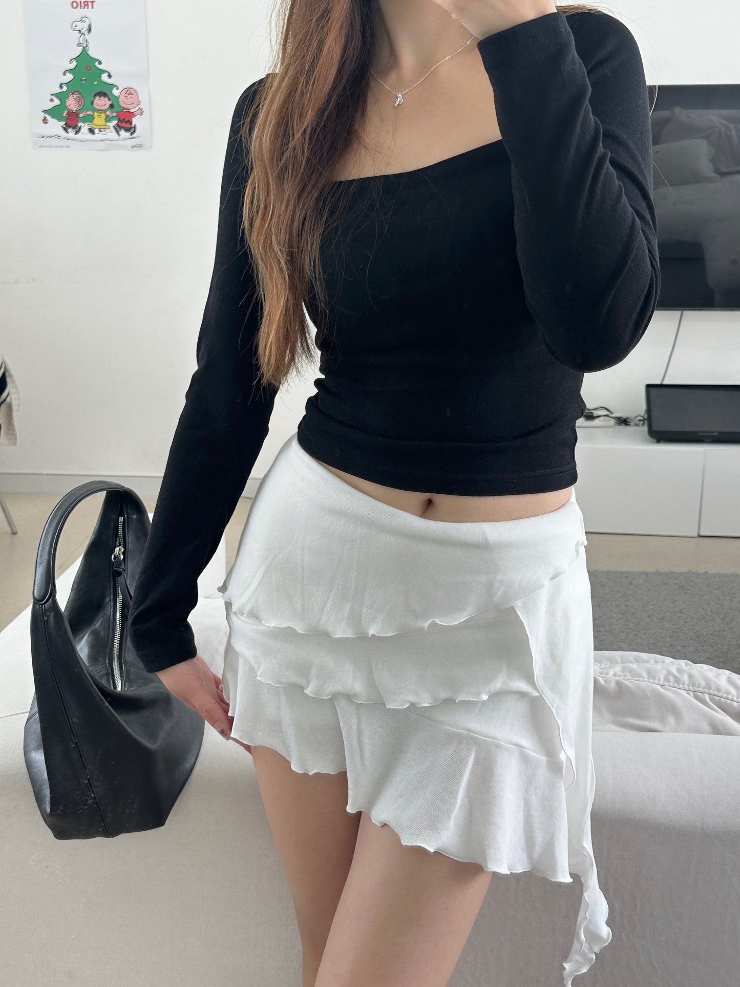 Ruffle mini skirt