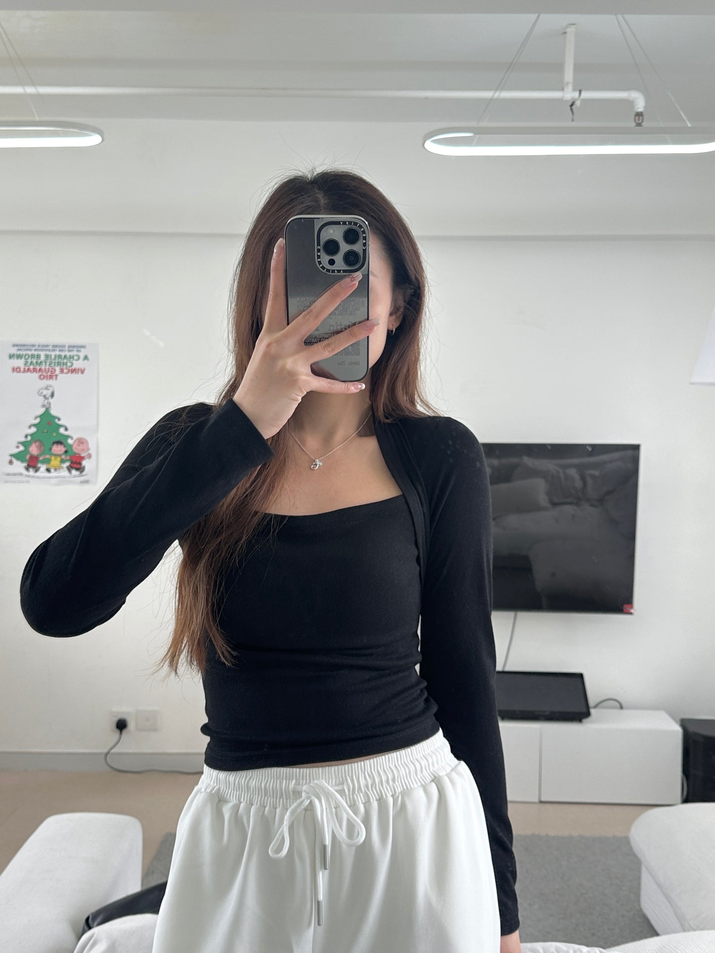直角肩!梯形領lady top