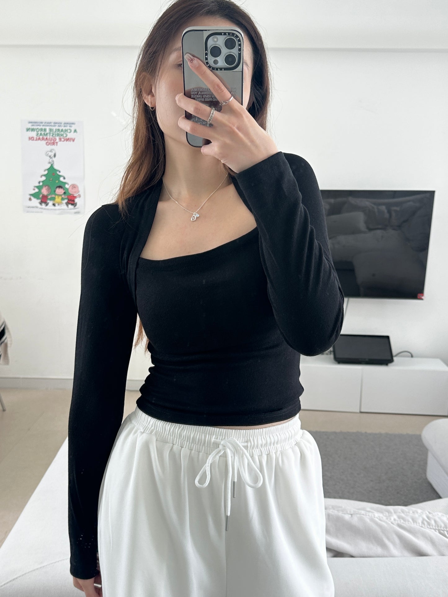 直角肩!梯形領lady top