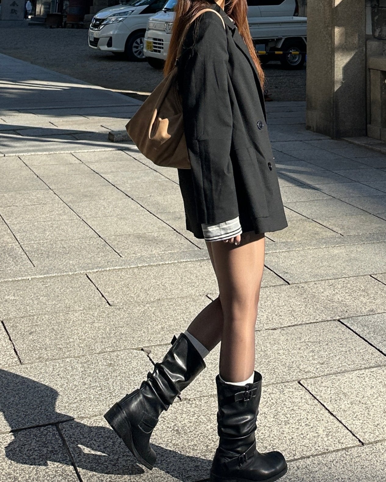 Pleated boots