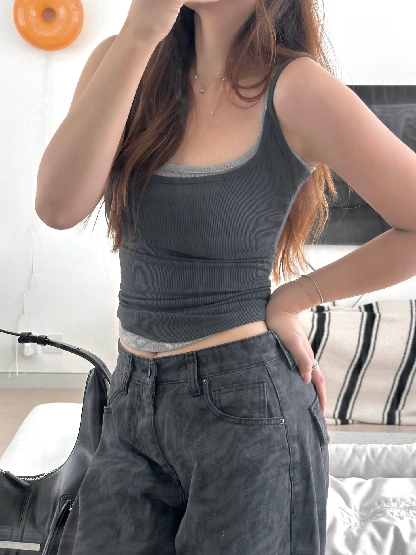 Scoop neck tank top