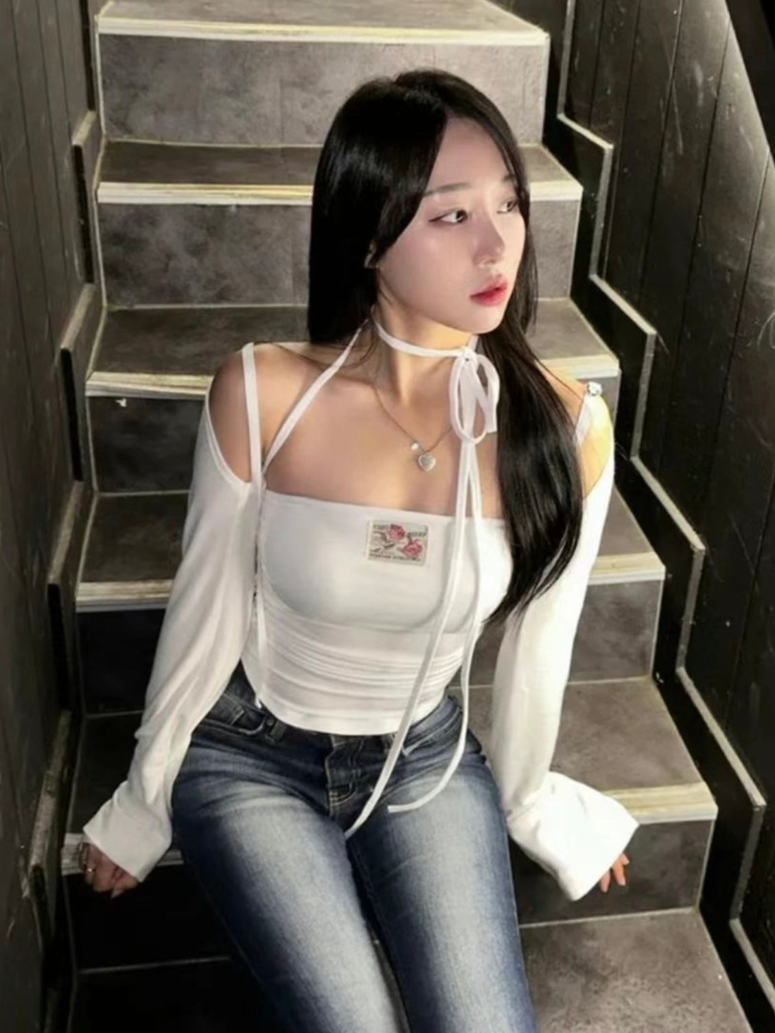 Rose padded sleeveless