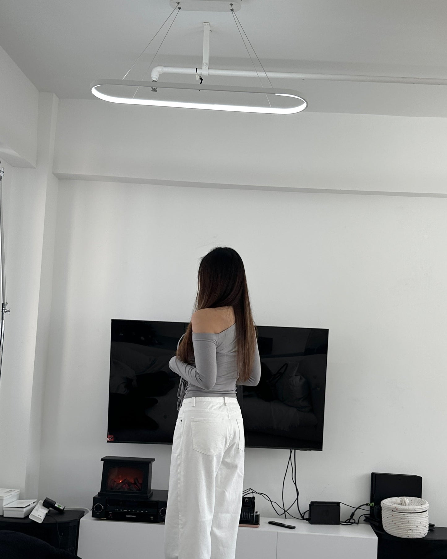 Double ribbon off shoulder top