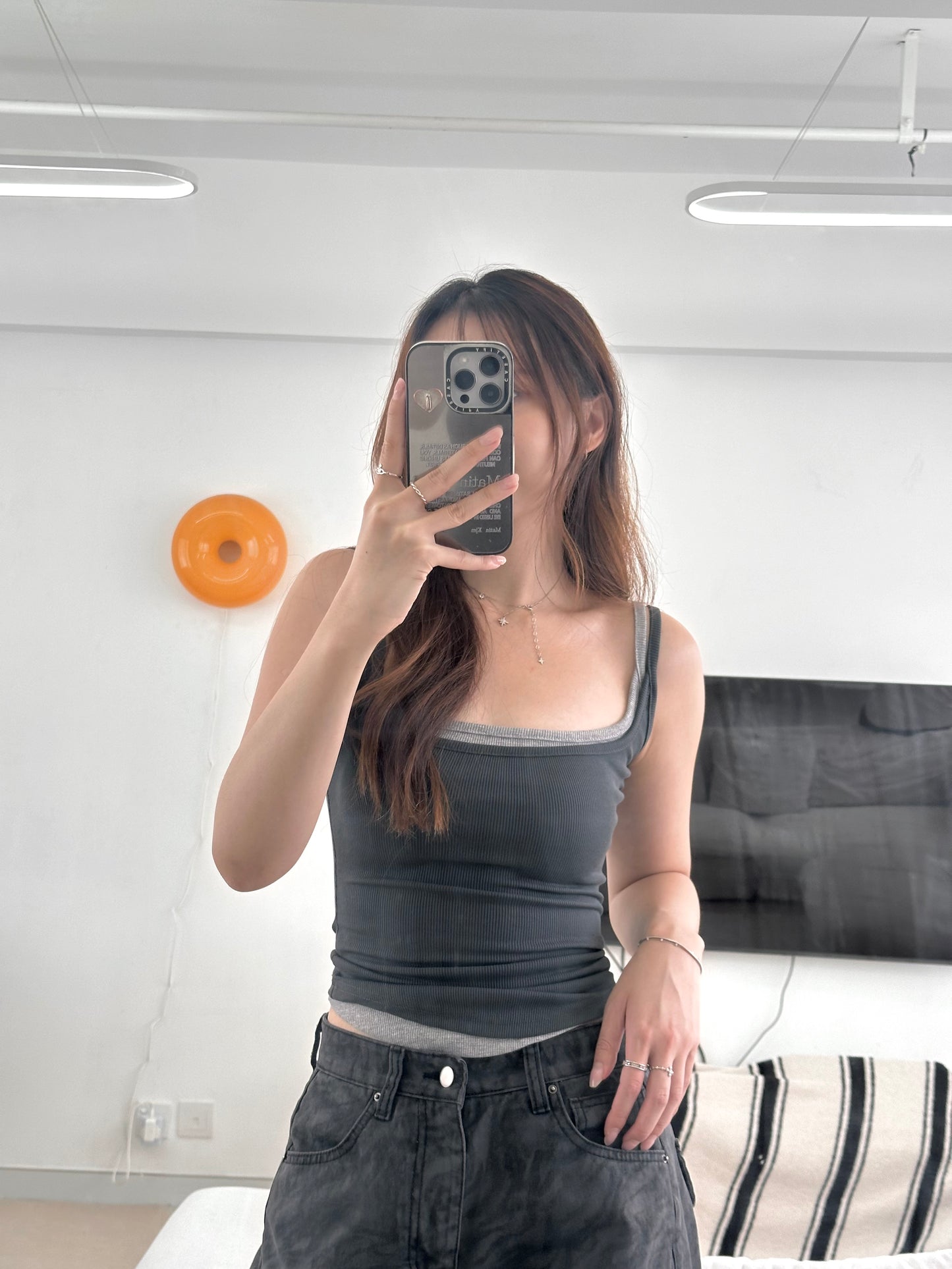 Scoop neck tank top