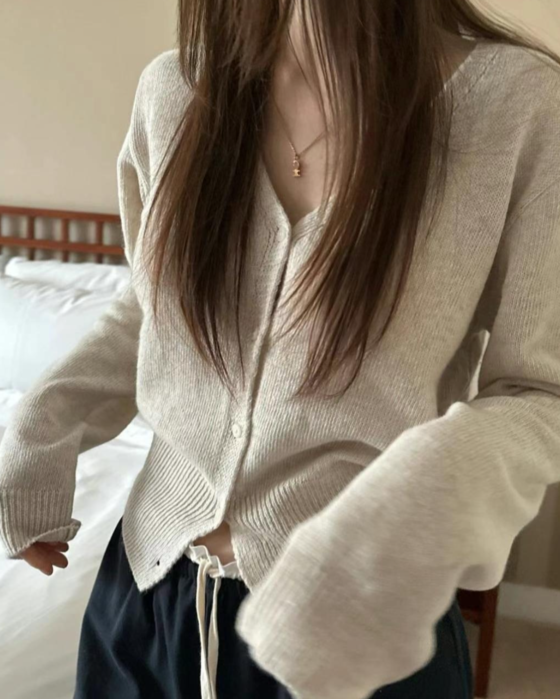 V neck cardigan