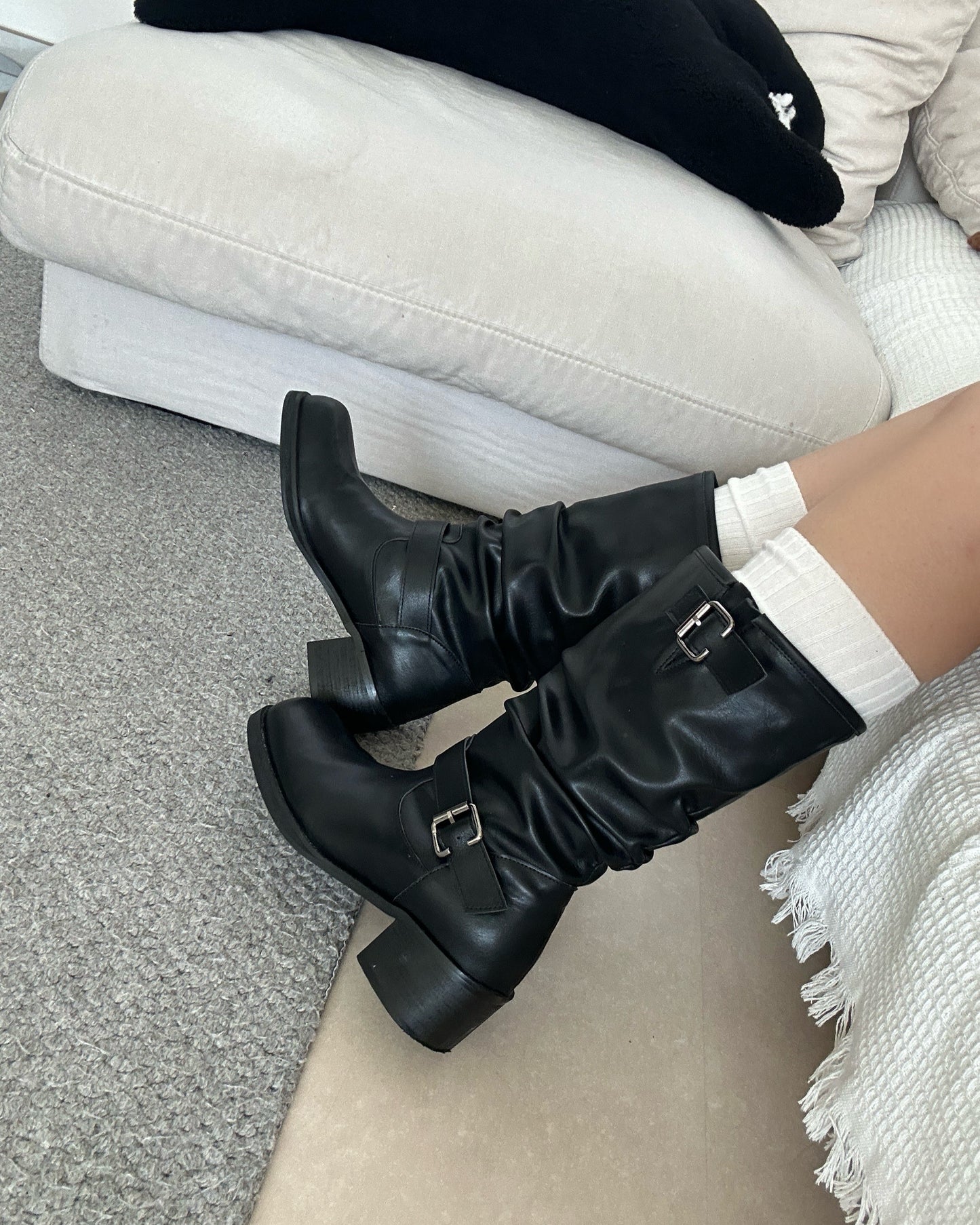 Pleated boots