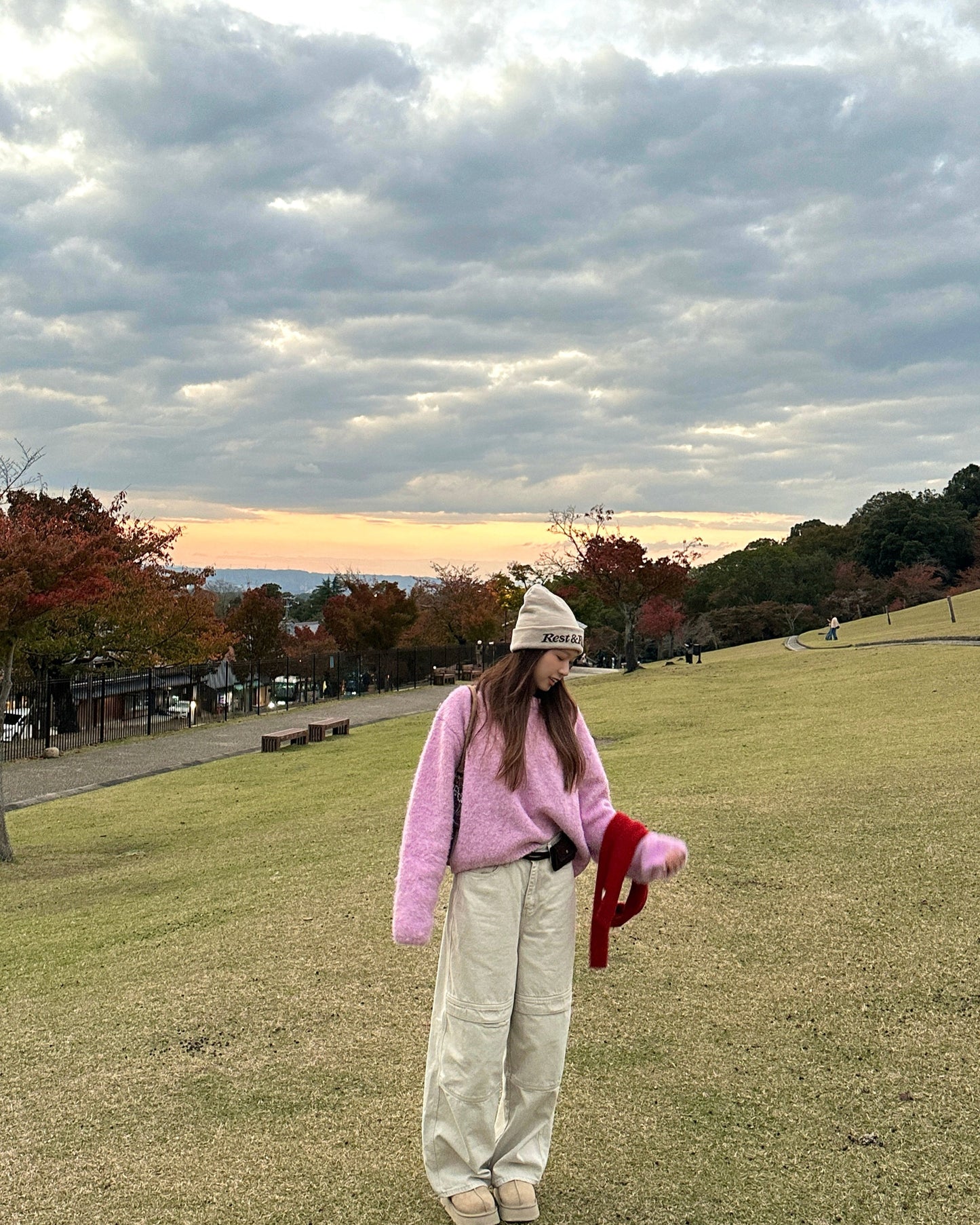 Colour mixing oversized sweater