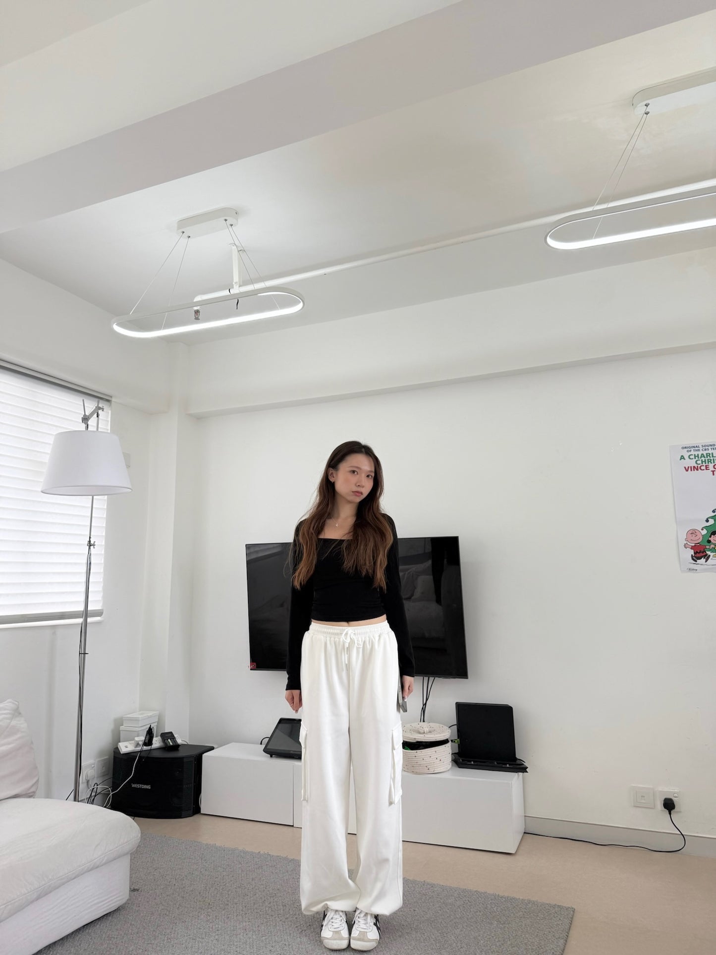 直角肩!梯形領lady top