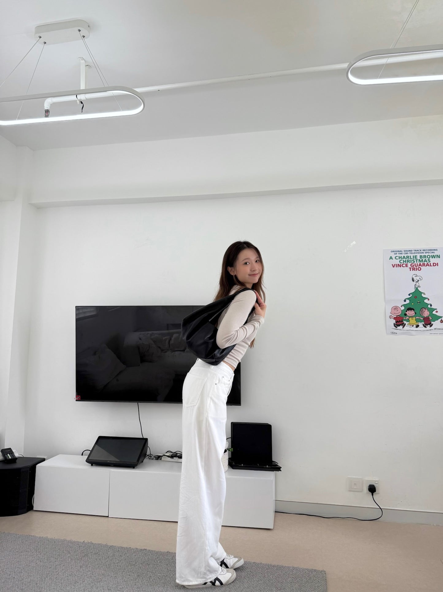 直角肩!梯形領lady top