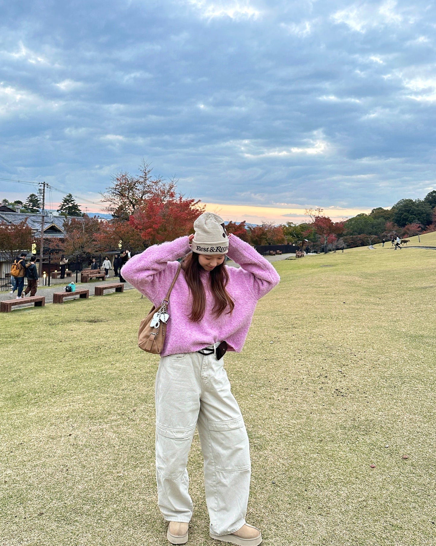 Colour mixing oversized sweater