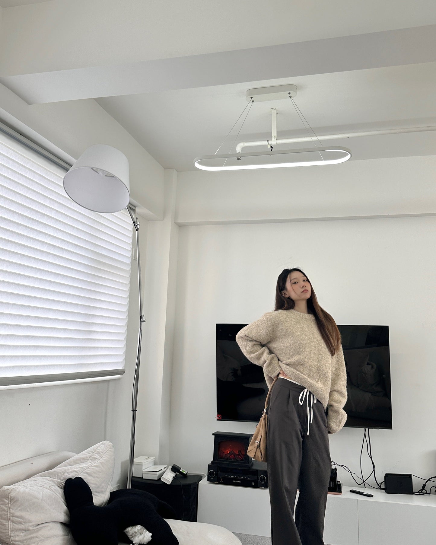 Colour mixing oversized sweater