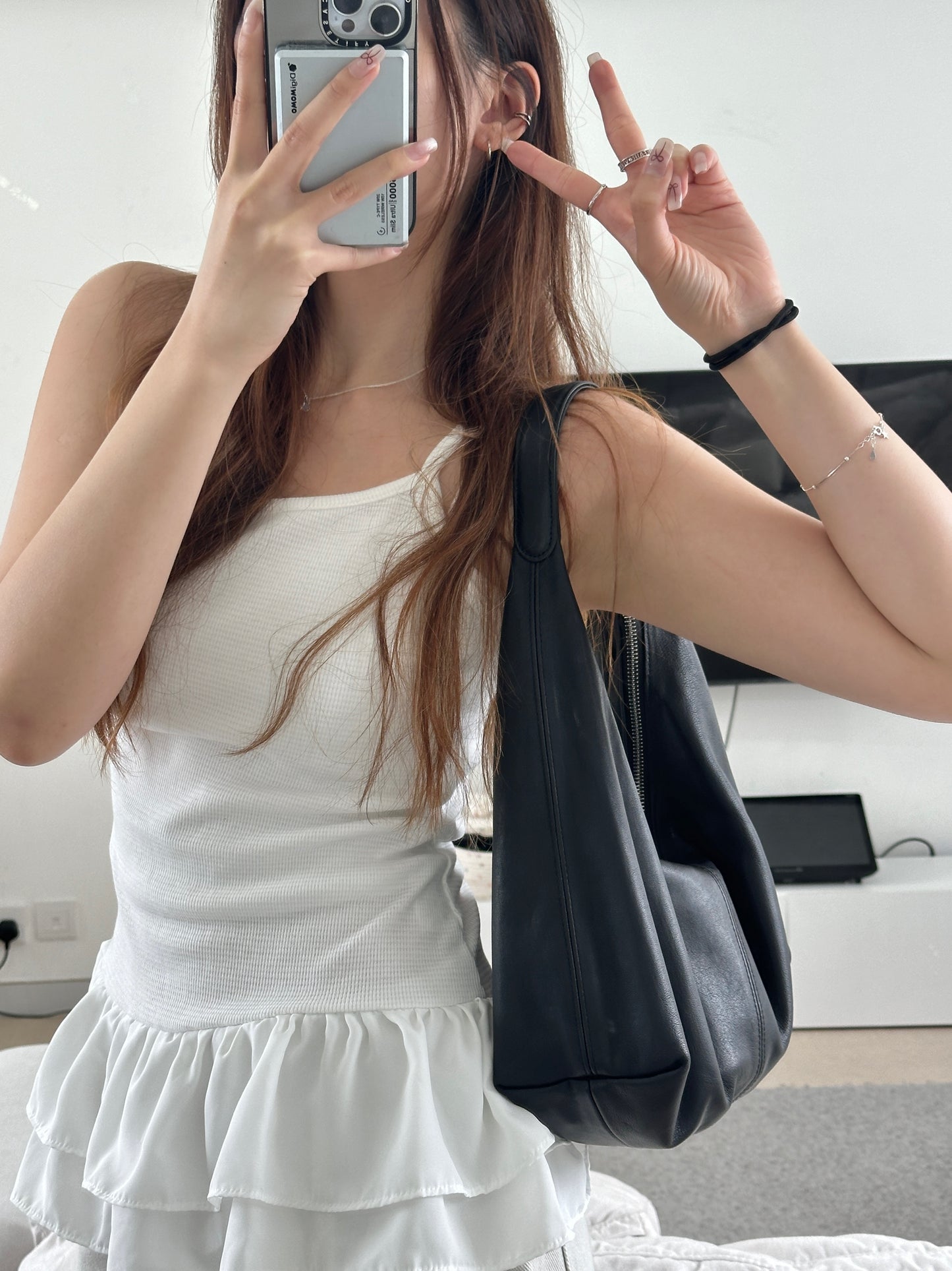 羊皮hobo bag