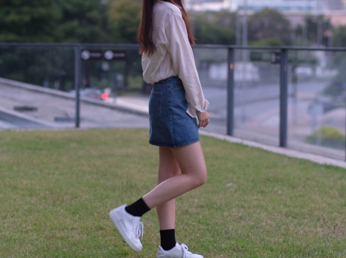 百搭牛仔裙(現貨/炭灰/S)