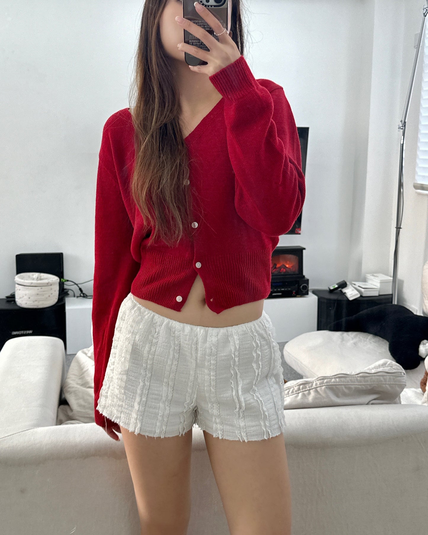V neck cardigan