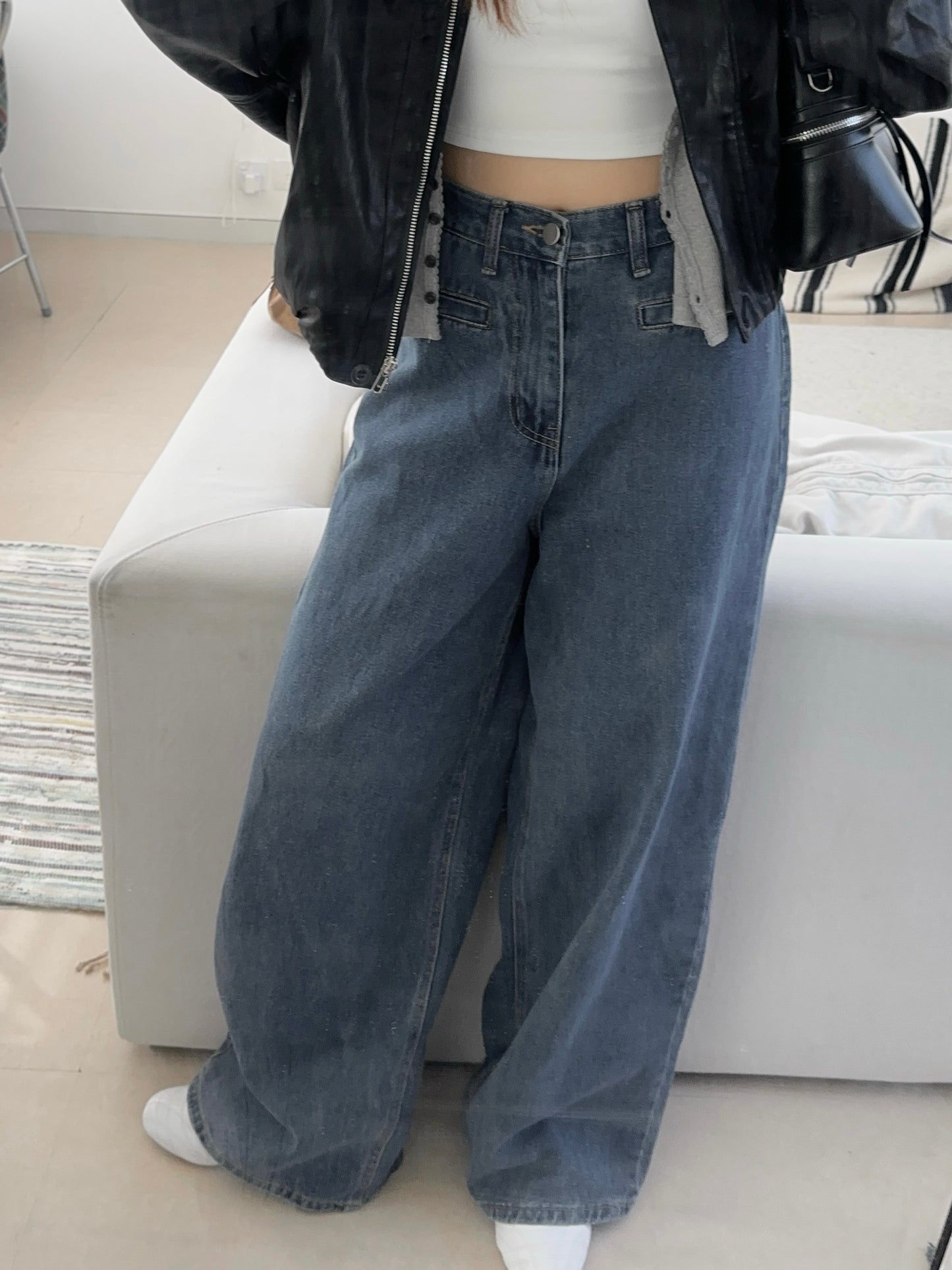 2米長腿！高腰軟身牛仔褲