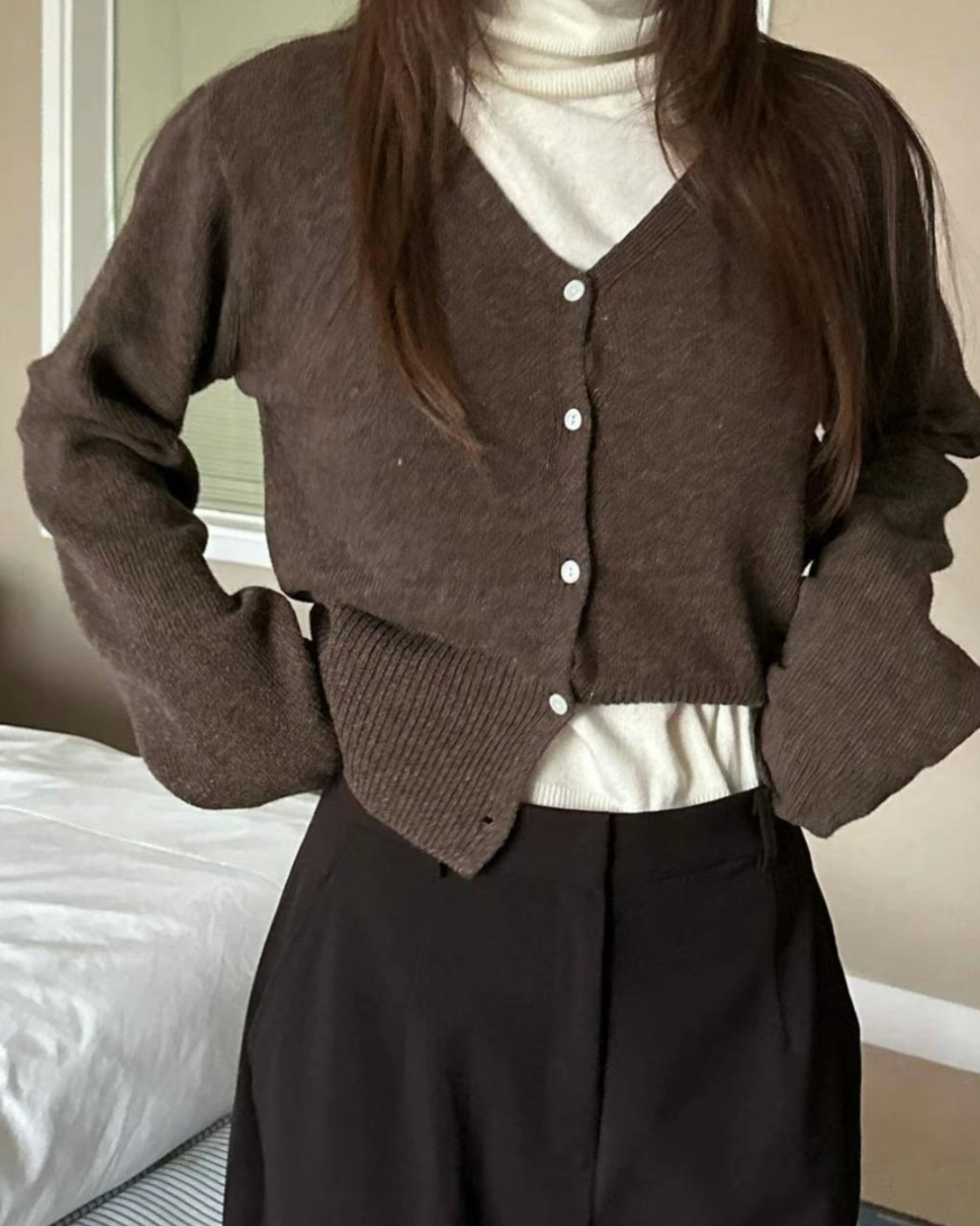 V neck cardigan