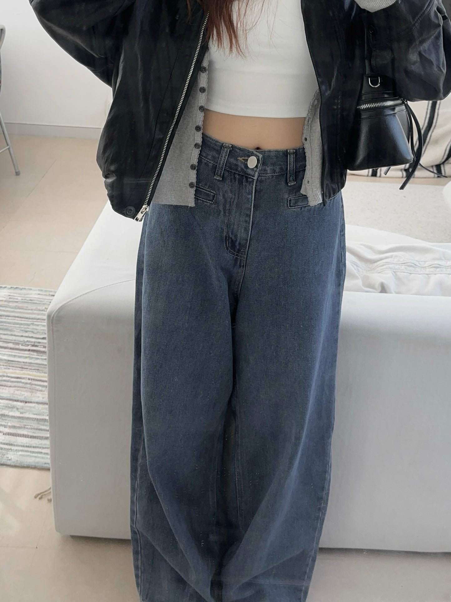 2米長腿！高腰軟身牛仔褲