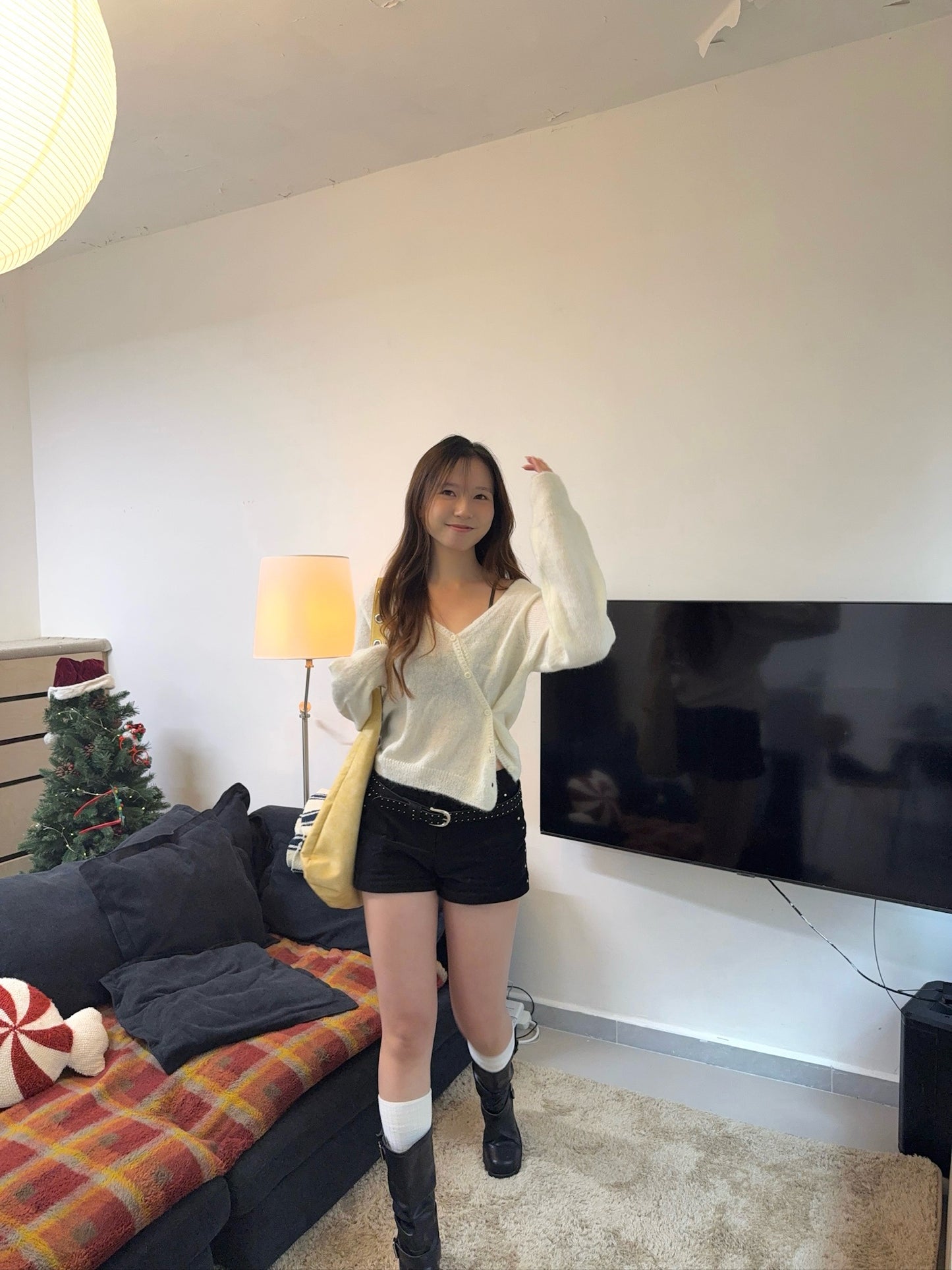 See through button-up Sweater