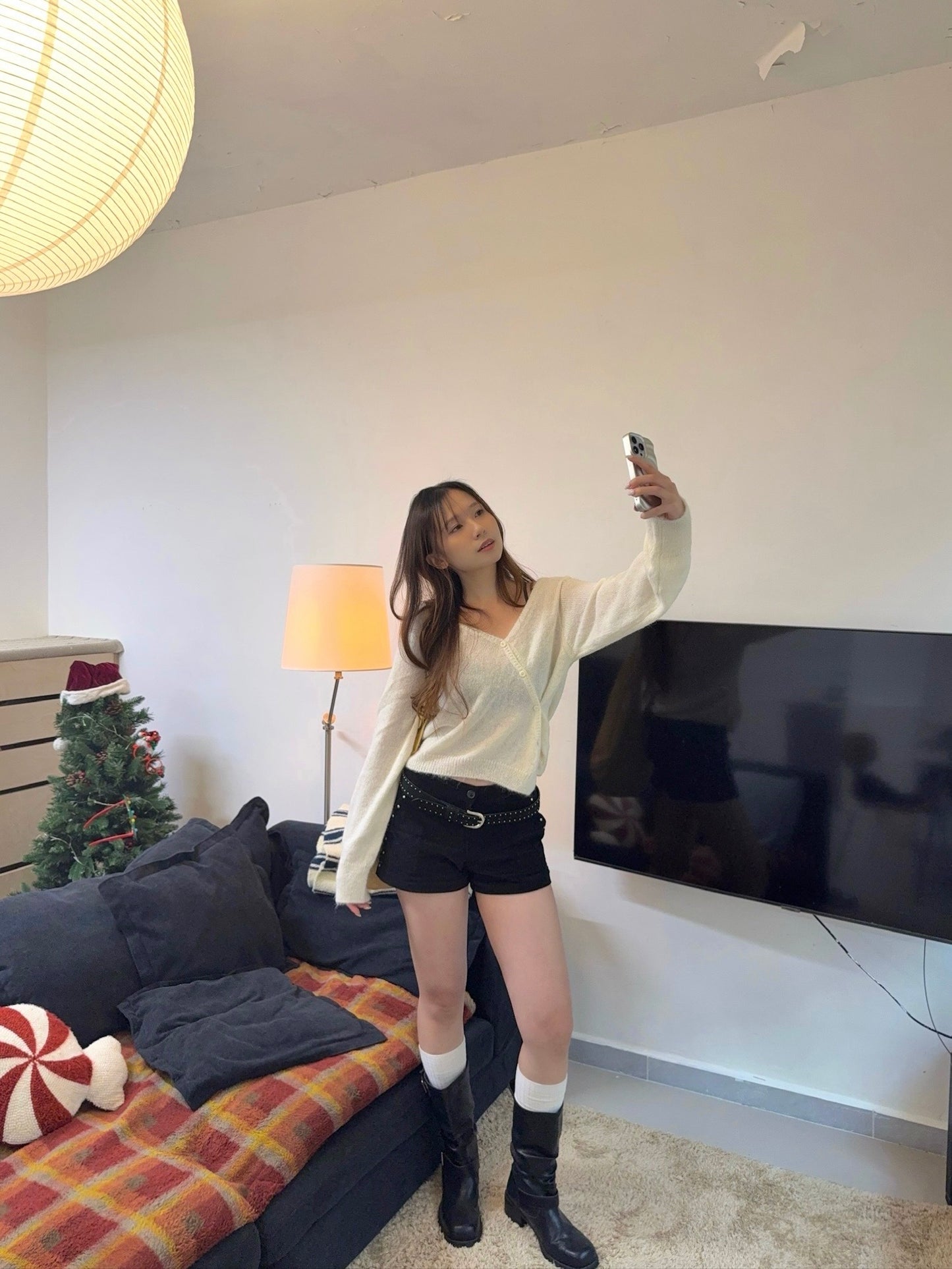 See through button-up Sweater