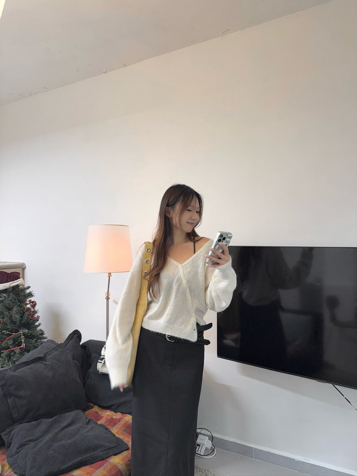 See through button-up Sweater