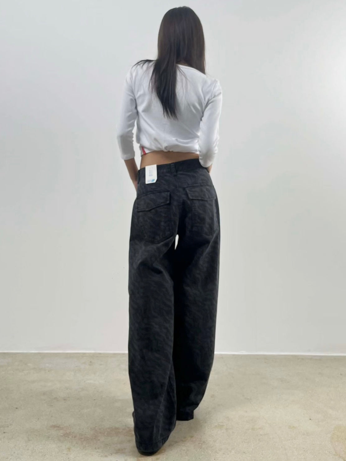 Flap Pocket Tiger Stripes Jeans
