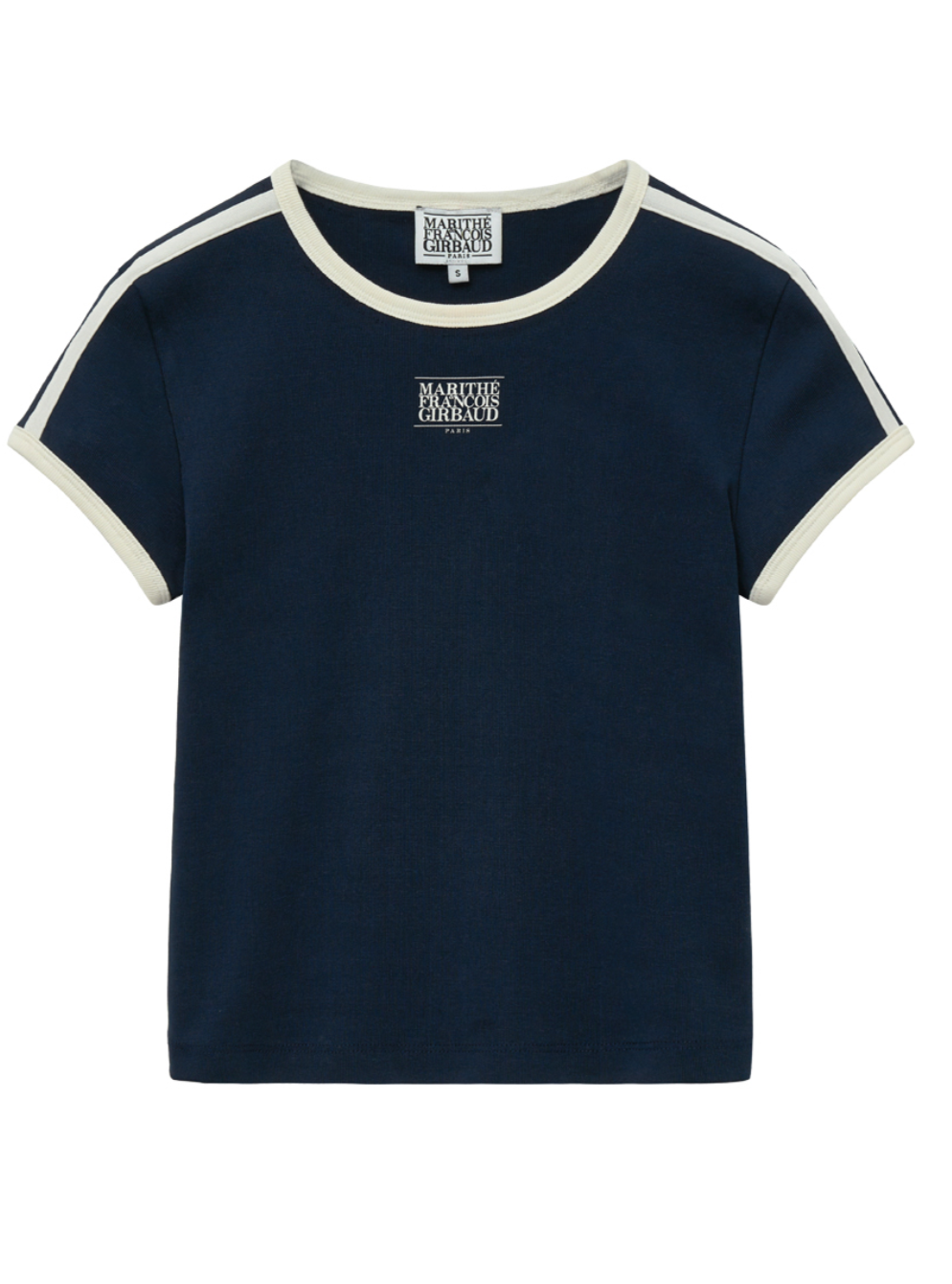 ★Marithe + Francois Girbaud★ W CLASSIC LOGO RINGER TEE sky W CLASSIC LOGO RINGER TEE white - MARITHE FRANCOIS GIRBAUD