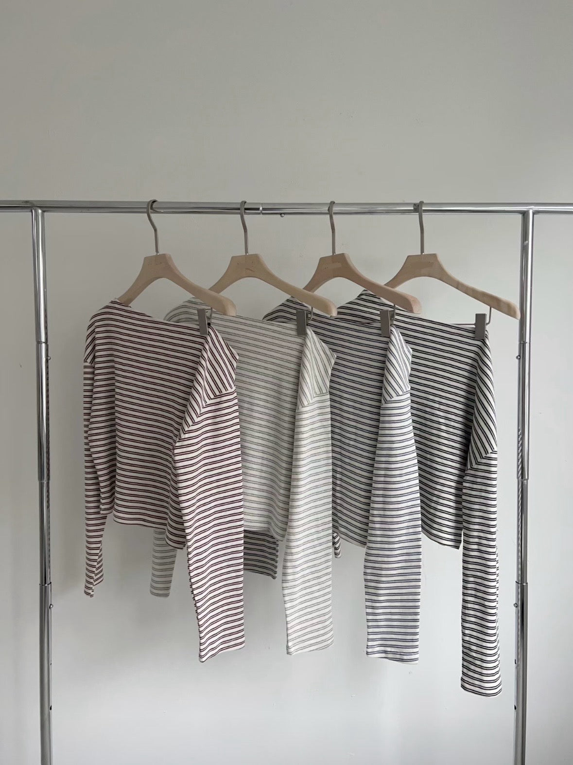 Stripe off shoulder top