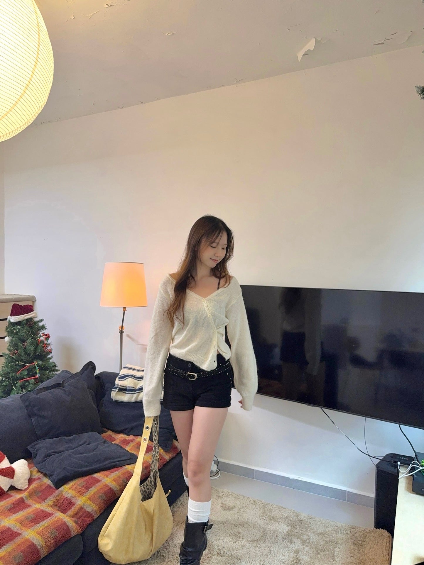 See through button-up Sweater