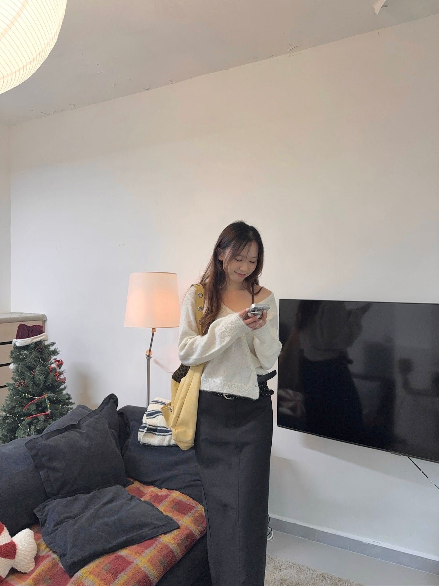 See through button-up Sweater