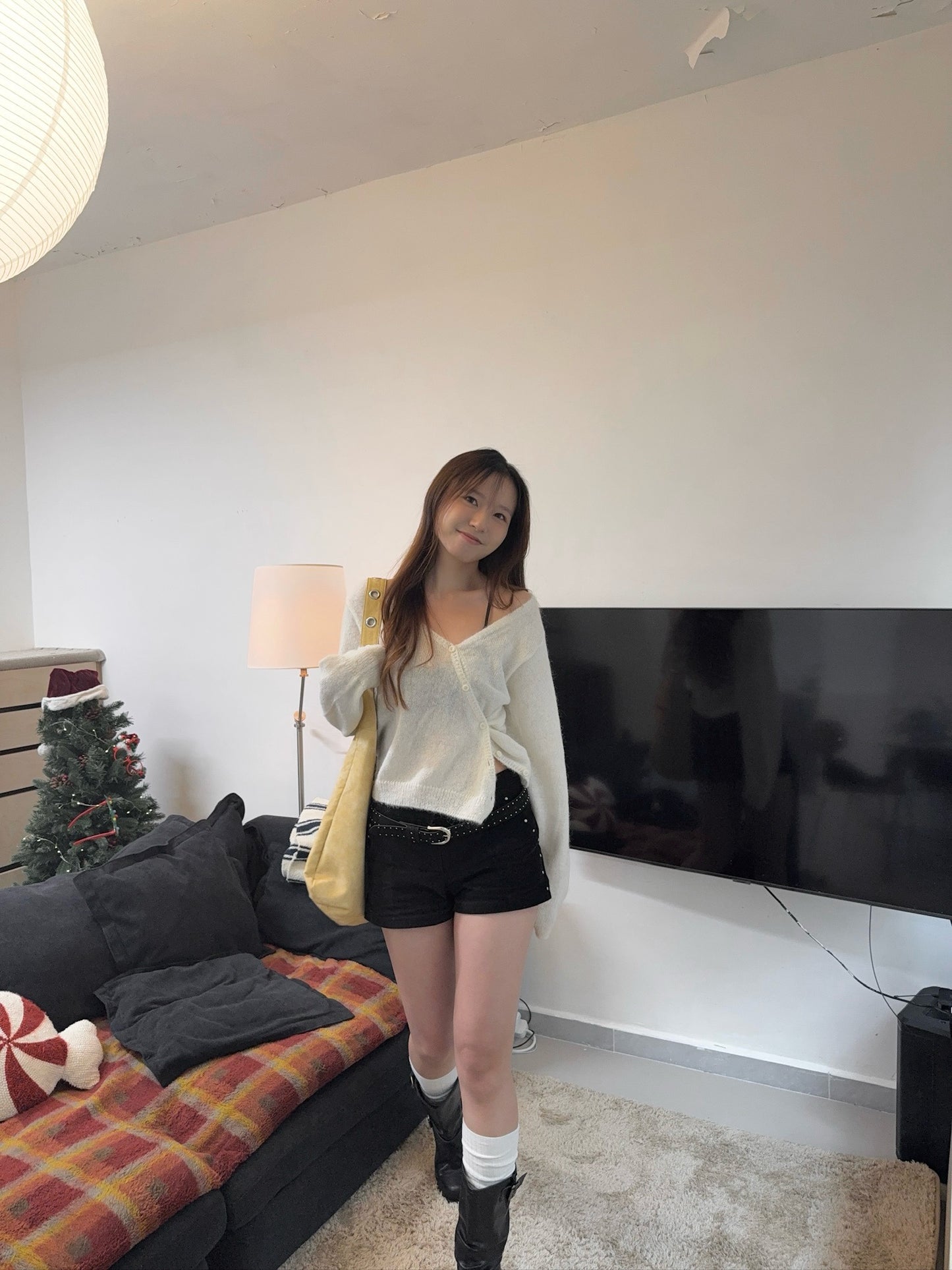 See through button-up Sweater