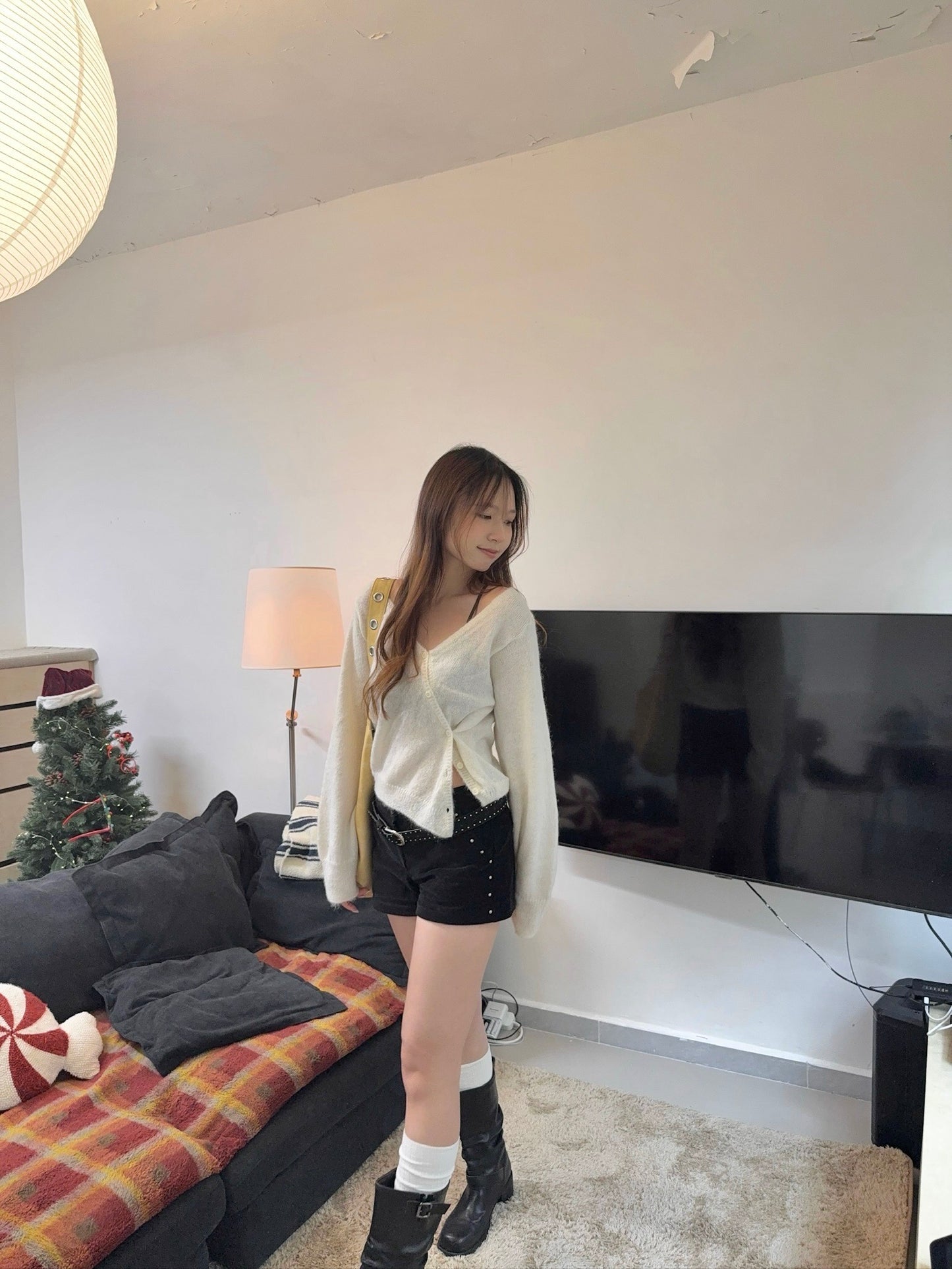 See through button-up Sweater