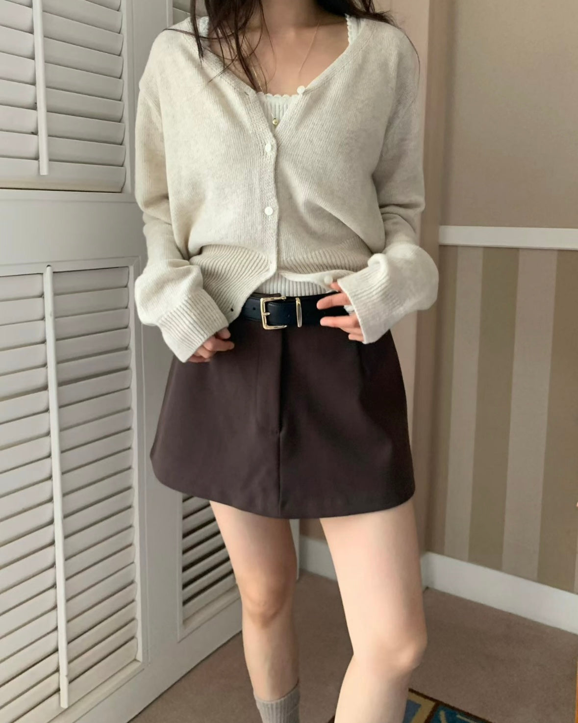 V neck cardigan