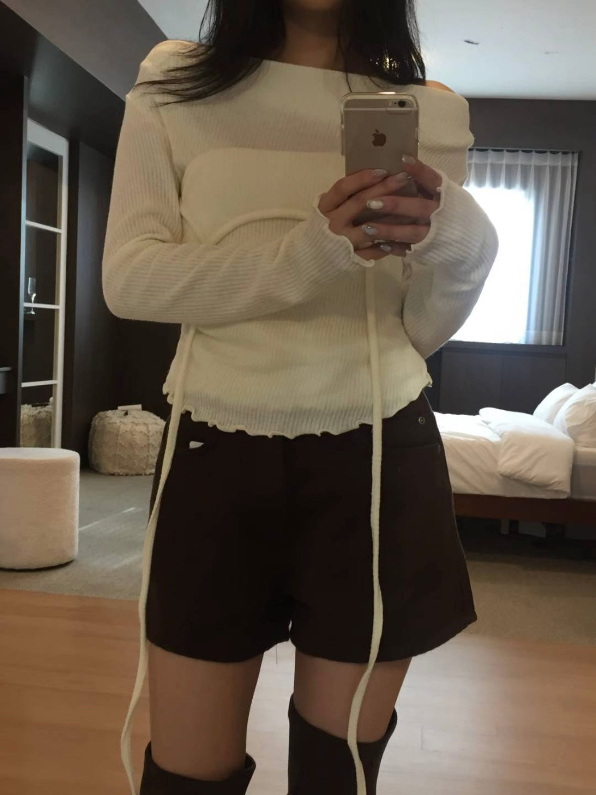 Off shoulder halter top set