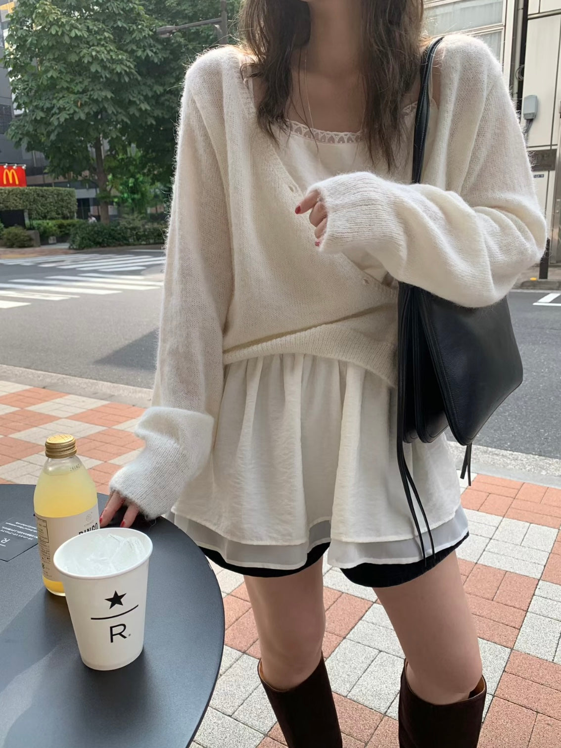 See through button-up Sweater